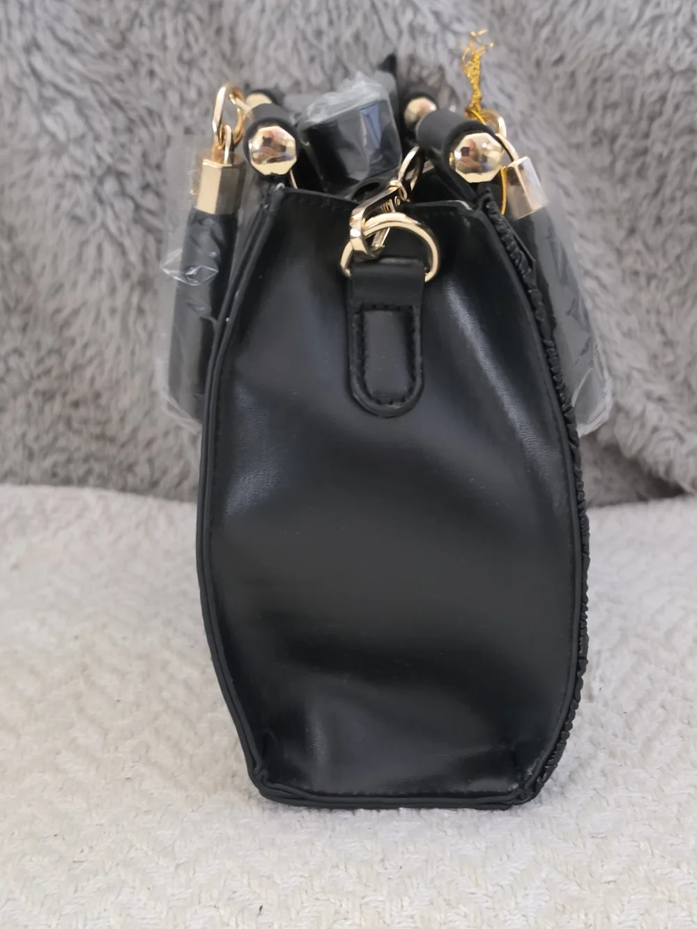bebe Nola Mini Satchel in black